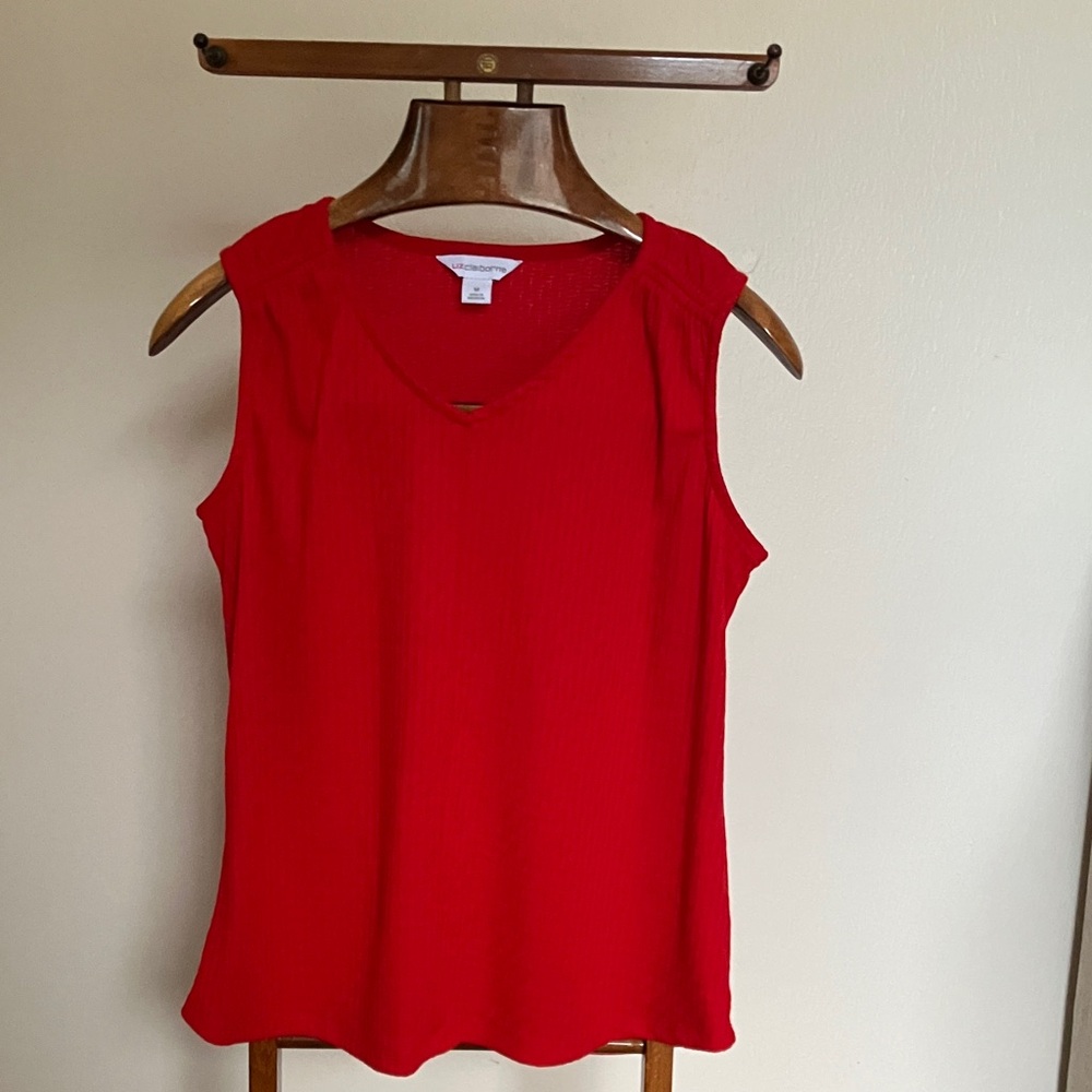 Liz Claiborne Vibrant Red Tank Top